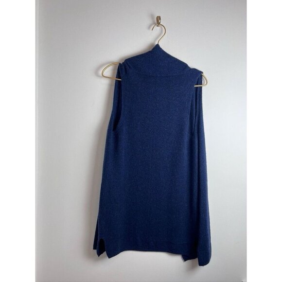 Brora Sweater Womens Cashmere Cardigan Vest Cozy Blue 4-6 - Picture 13 of 13